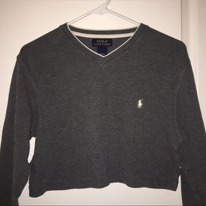 Polo Crop Waffle Longsleeve